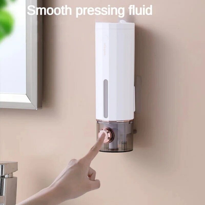 Não perfurante Soap Dispenser Mão Sanitizer Wall Hanger Press Dispenser Home Hotel Shower Gel Shampoo Box Wall Mount