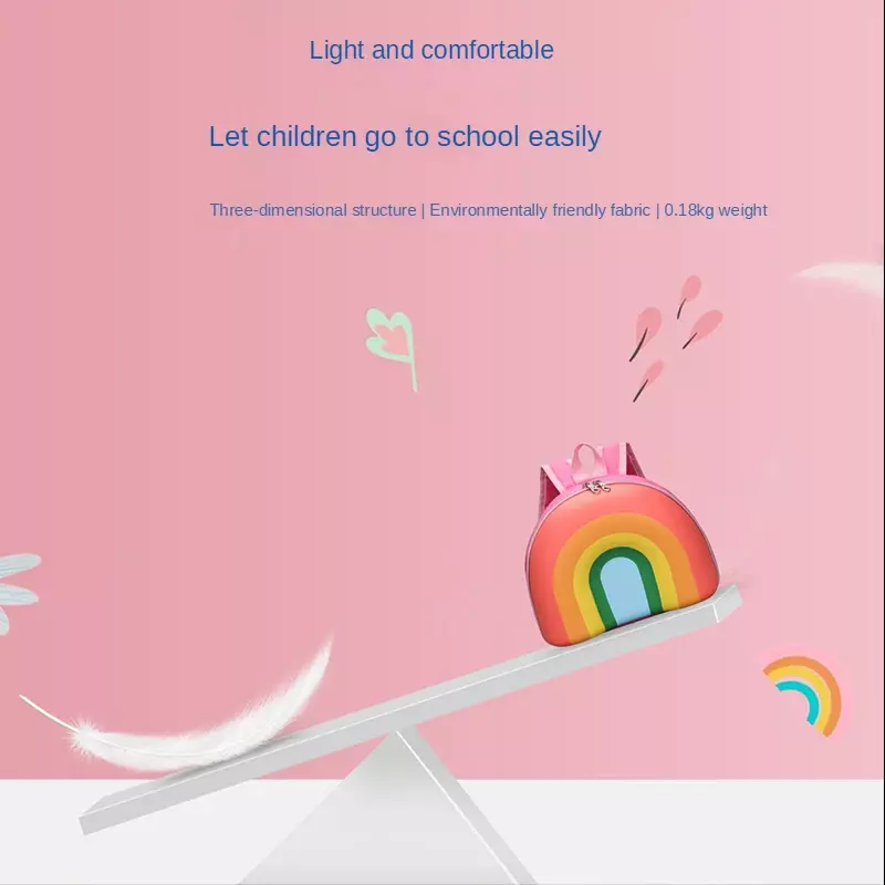 2024 Nieuwe Koreaanse Versie Regenboog Kinderen Rugzak Kleuterschool Schooltas 3-5 Jaar Oude Jongens Meisjes Schattige Kinderen Kinderen Tas