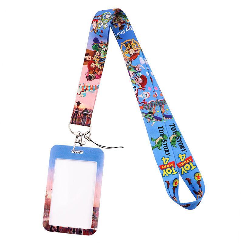 Toy Story-correa para el cuello con dibujos animados, cordón para tarjeta de identificación, soporte para llavero, correa para teléfono móvil, collar de cinta, regalos