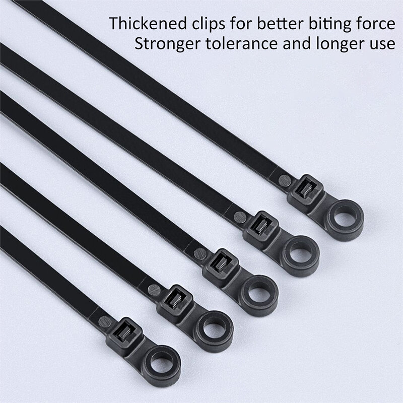 Screw Hole Cable Ties Fixed Head Nylon Cable TiesWith Screw Hole Mount Self Locking Loop Wrap Bundle Tie Straps 4*150 Cable Ties