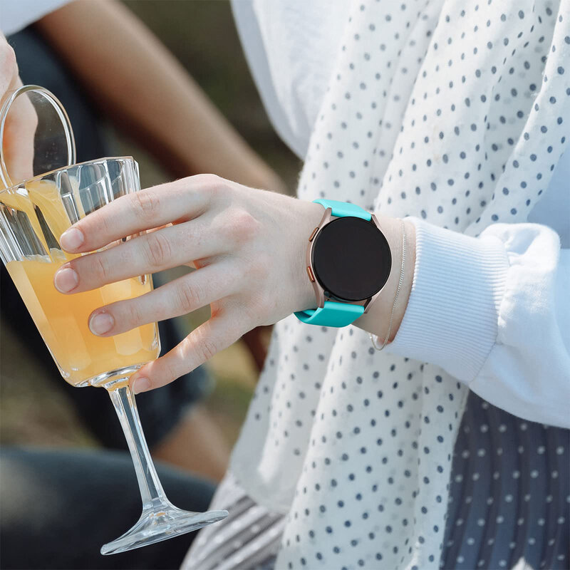 Pulseira de silicone para Samsung Galaxy Watch, 20mm, 22mm, Watch 6, 5, 4, 6 Classic, 5 Pro, 4, Active 2, Huawei Watch GT, 4 2-2e-3-3 Pro Band
