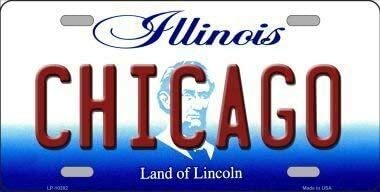 Jacksoney znak blaszany nowy aluminiowy Chicago Illinois metalowy nowość metalowy znak tablicy rejestracyjnej