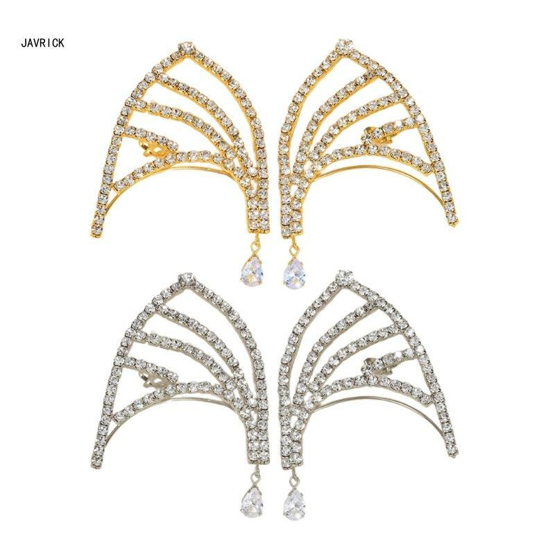 Элегантные серьги-клипсы в форме бабочки для женщин, массивные украшения для ушей без пирсинга, D0LC