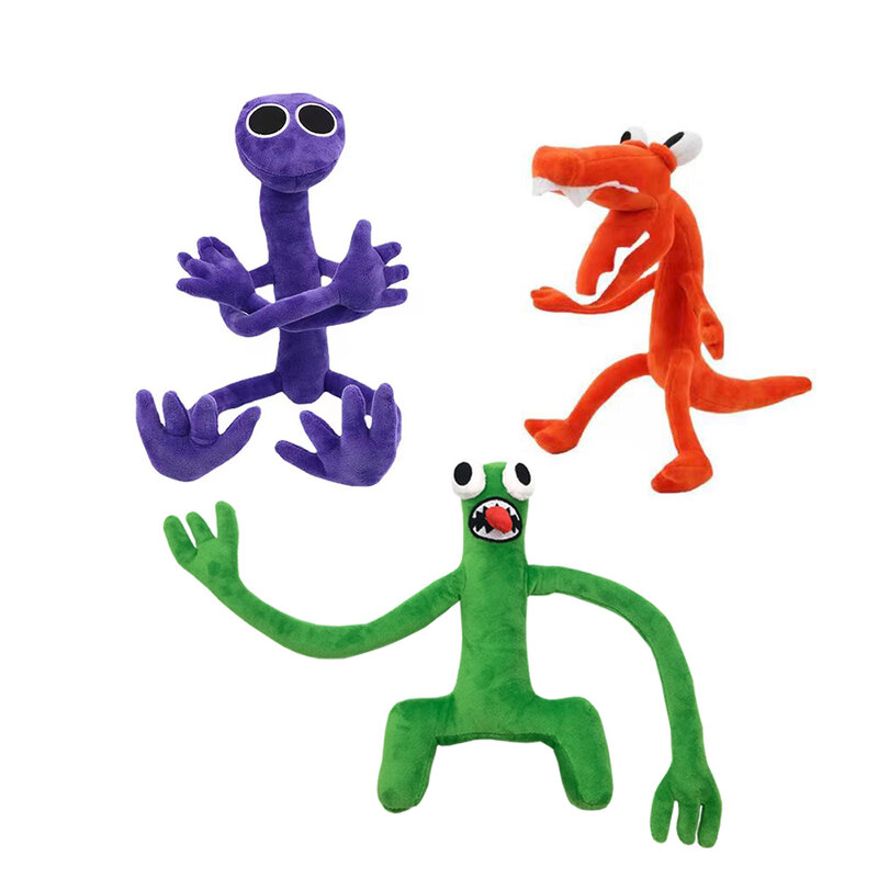 Brinquedos de pelúcia Rainbow Friends para crianças, Animação, Monstro Kawaii, Boneca de pelúcia, Papel, Desenhos animados, Jogo, Fantoches, Presentes de Natal, 30cm
