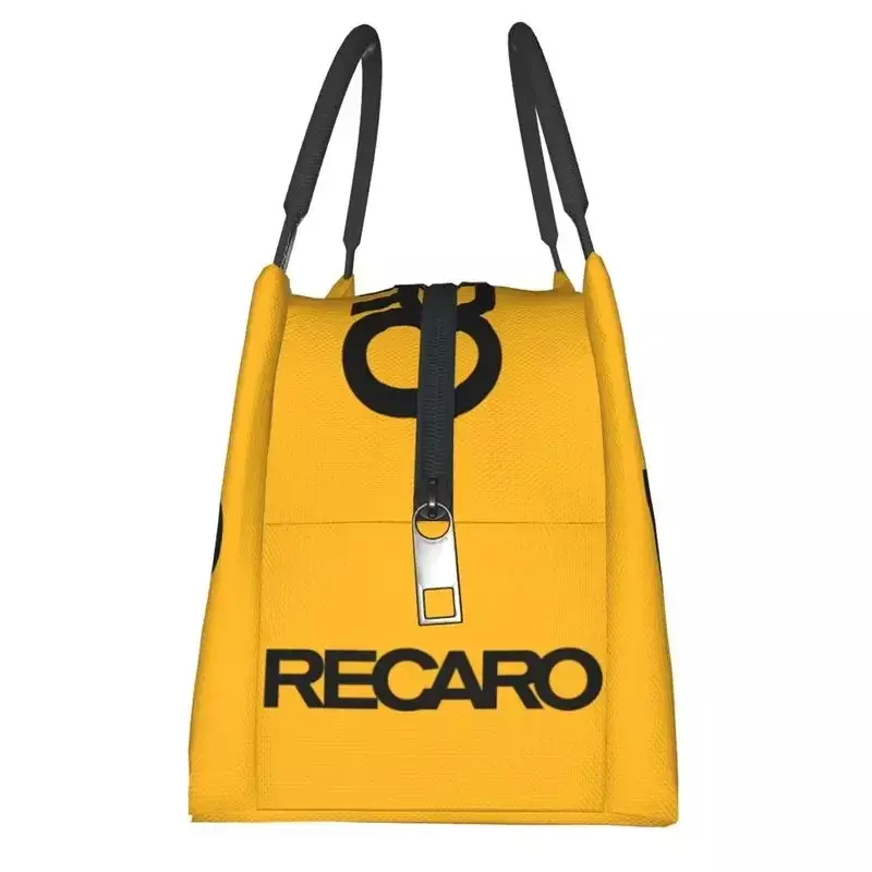 Recaros Logo Insulated Lunch Bags for Women Resuable Cooler Thermal Food Lunch Box Hospital Office