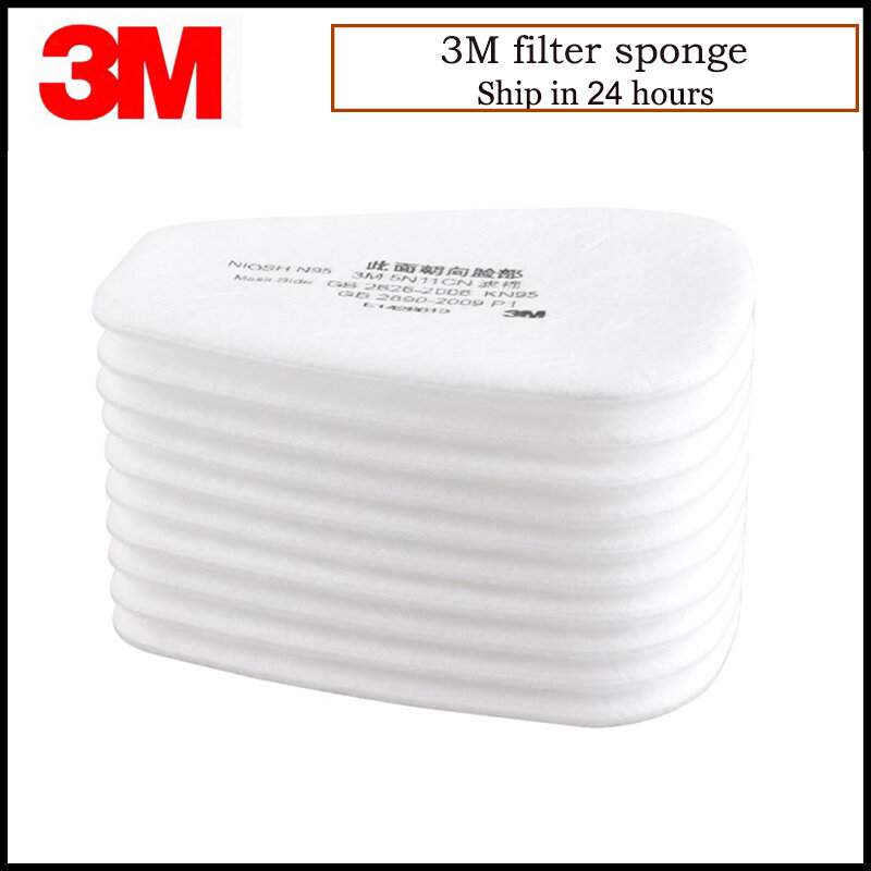 10 pz/scatola 3M 5 n11 filtri in cotone per accessori per maschere antigas antipolvere 6200/7502/6800 verniciatura a spruzzo filtraggio sostituibile
