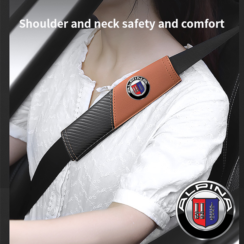 Funda para cinturón de seguridad de coche, accesorios interiores para Alpina, bmw b3, b4, b5, b6, b7, E90, F20, c2, d4, d5, d3, xd4, 1 piezas