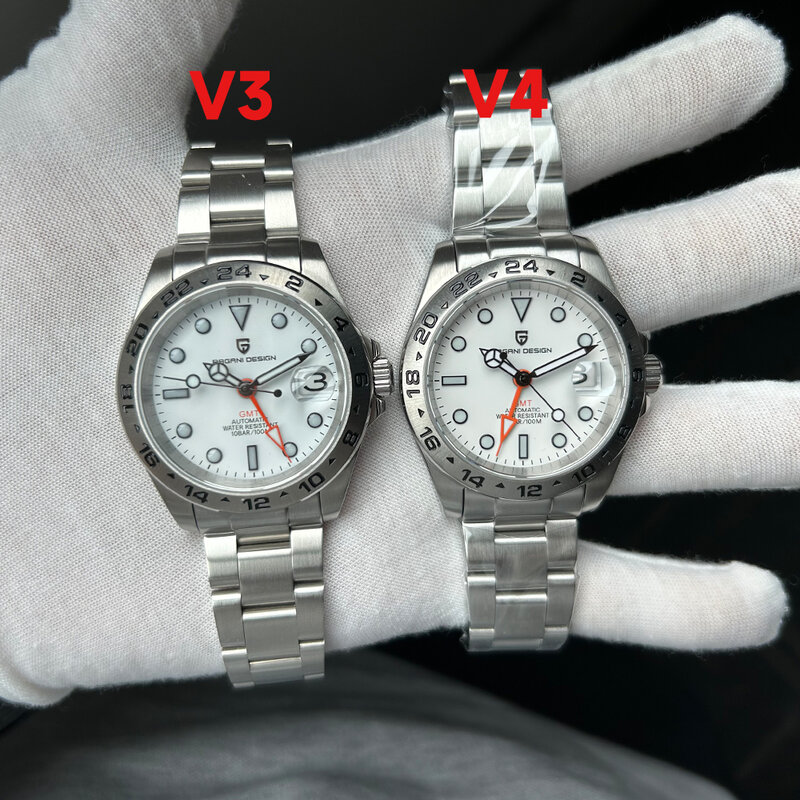 Новинка 2024, NH34 PAGANI DESIGN GMT мужские часы, автоматические механические часы, сапфировые водонепроницаемые часы из нержавеющей стали, мужские часы