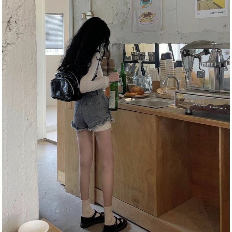 Kanten Legging Voor Damesstudenten Casual Zomer Elegante Lieve Meisjesachtige Koreaanse Stijl Temperament Ademende All-Match Mode Dagelijks
