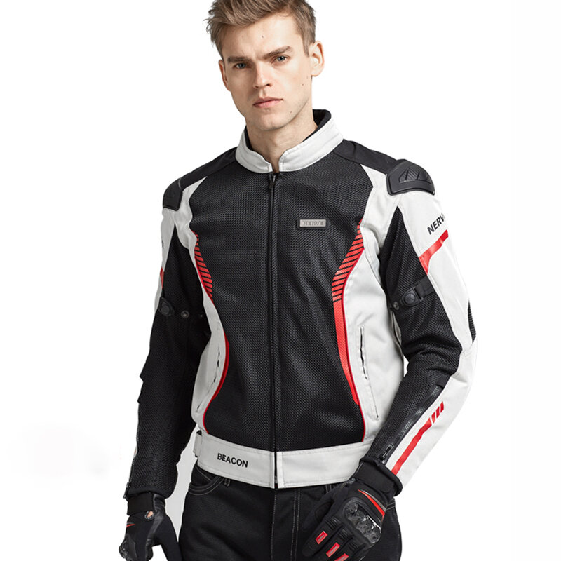 男性用オートバイメッシュジャケット,落下防止,レーススーツ,耐久性,サイクリングウェア,通気性,タイトな服