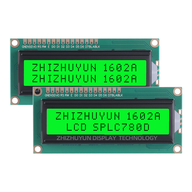 Werkseitige Direkt versorgung 1602a modularer LCD-Punktmatrix-Bildschirm gelbgrüne Membran zur Unterstützung der Lösungs entwicklungs steuerung splc780d