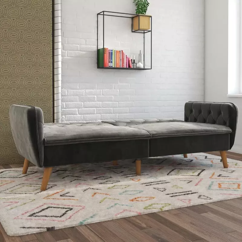 Sofá Convertible de espuma viscoelástica para sala de estar, muebles de futón de terciopelo para el hogar, envío gratis