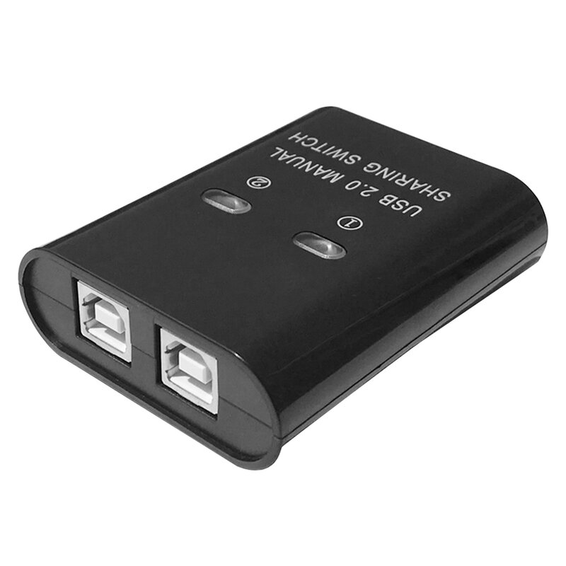 전자 버튼 홈 오피스 USB 프린터 허브, 2 포트 장거리 수동, 2 인 1 아웃, 플러그 앤 플레이, 효율적인 스플리터 컨버터