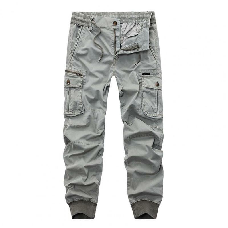 Pantalon cargo en coton pleine longueur pour homme, survêtement de travail, jogging, streetwear, grande taille, fjPlus