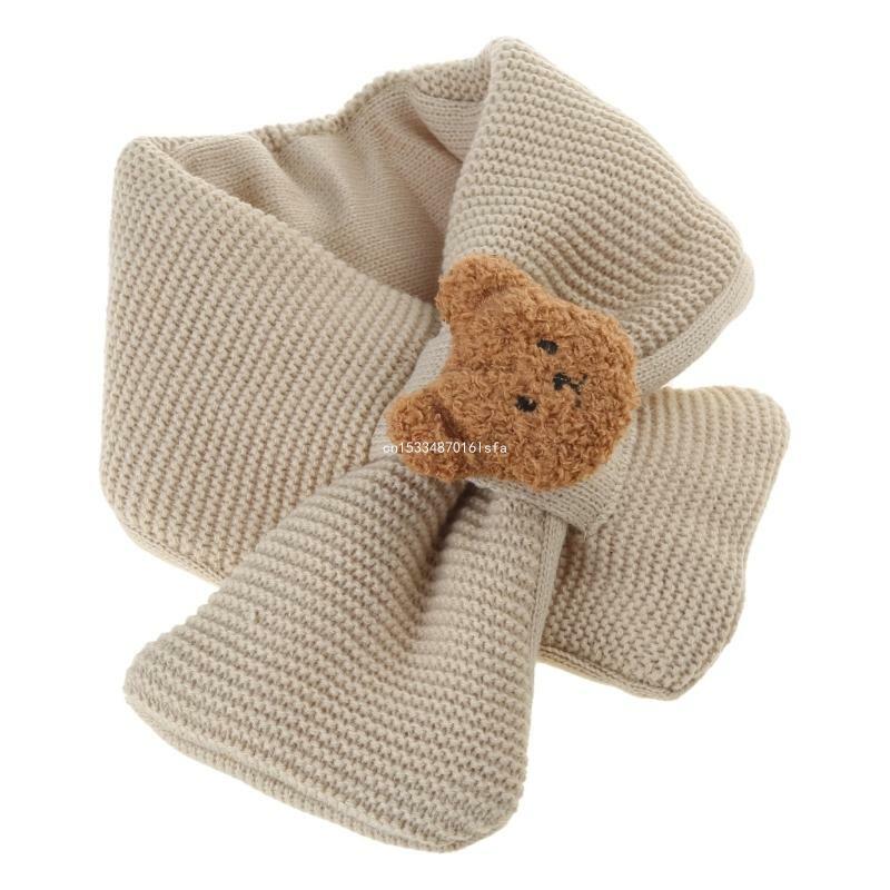Sciarpe invernali Sciarpa lana morbida per bambini per bambini Addensare copertura del collo Sciarpa calda Dropship