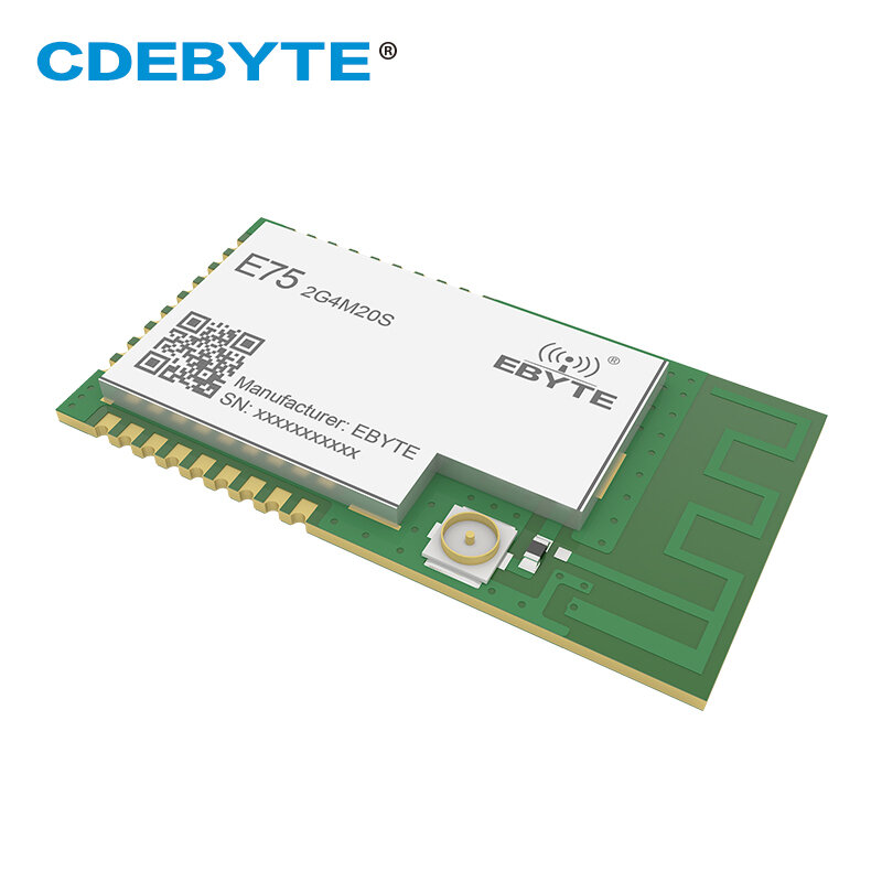 JN5168 Zigbee CDEBYTE E75-2G4M20S 무선 송신기 수신기, SMD 20dBm PCB IPEX 2.4 GHz rf 트랜시버 모듈, 2.4 GHz, 100mW
