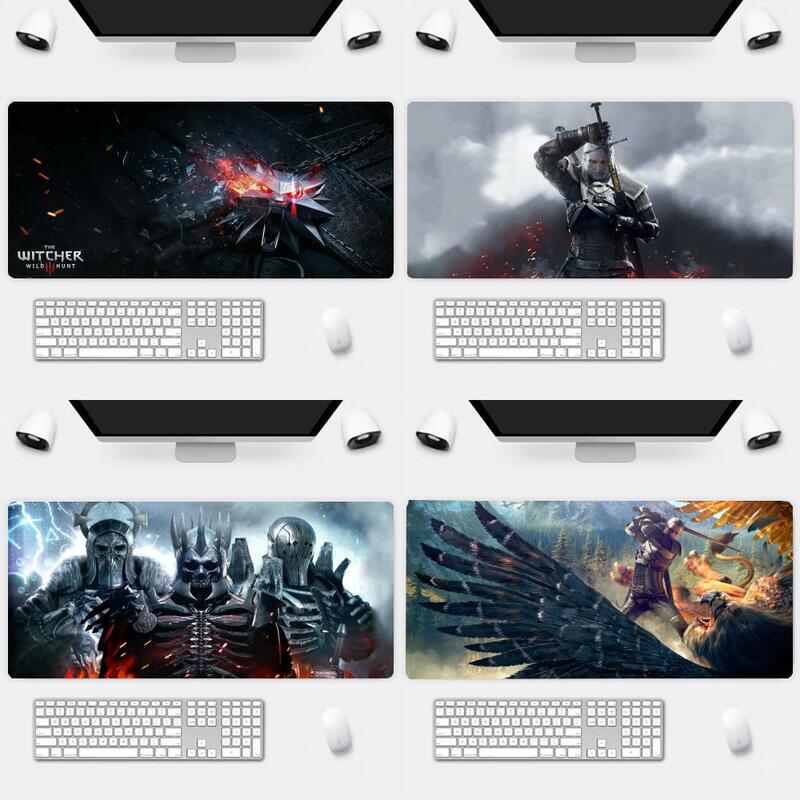 Custom Mouse pad  Popular Game Witchers3 Laptop Computer Mouse Home Pad Computer Gaming For Office Carpet Mouse 900x400 Pad