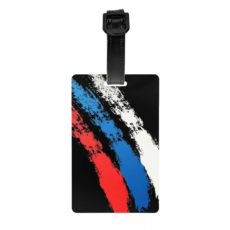 Custom Russia Flag Russian Pride Luggage Tag Privacy Protection Baggage Tags Travel Bag Labels Suitcase