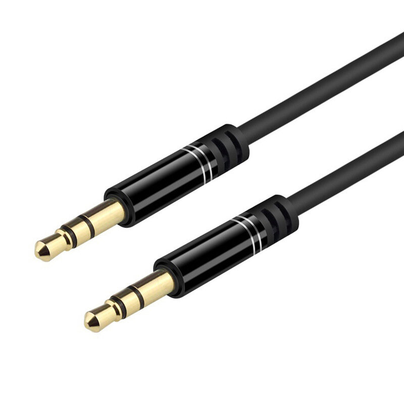 Kabel AUX HiFi 3.5mm kabel Speaker Audio Jack 3.5 untuk gitar kabel Headphone mobil bantu berlapis emas