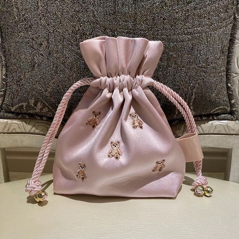 Różowe torebki damskie projekt haftu torby na ramię damskie o dużej pojemności torby z bawełny dla kobiet na co dzień wszechstronne torby damskie