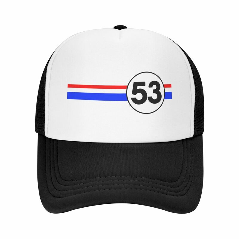 Boné Herbie 53 para homens e mulheres, carro de corrida clássico personalizado, boné de camionista ajustável, esportivo, verão