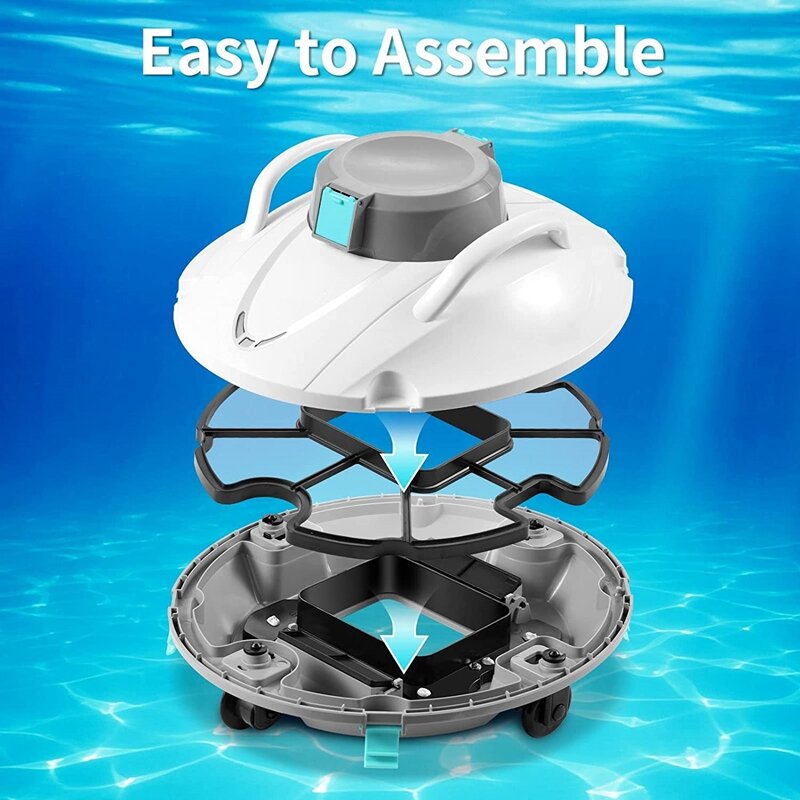 Robot aspirador inalámbrico para piscina, máquina de limpieza automática con indicador LED