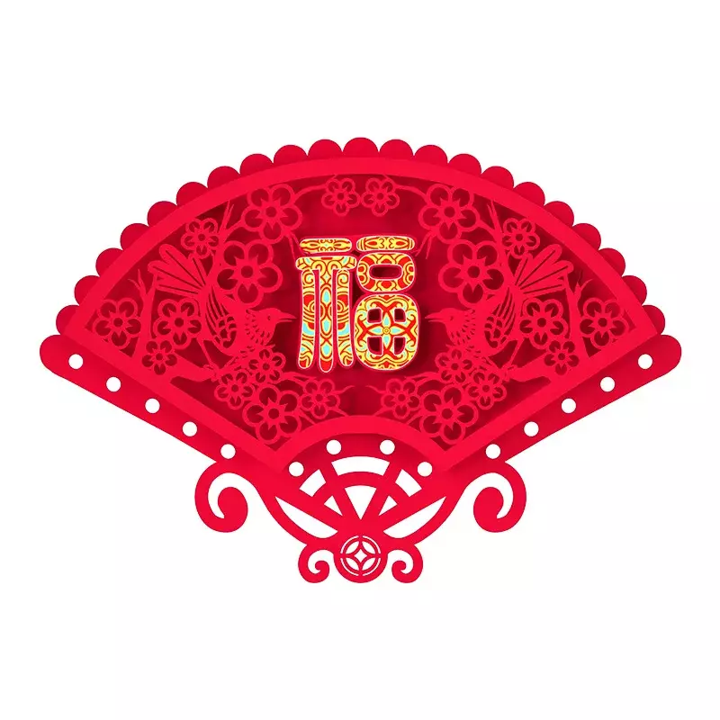 During the Chinese New Year, the lucky door will be filled with creative gold foil for couplets