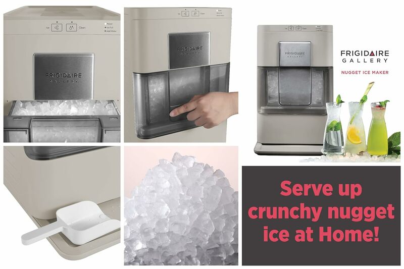 Frigid aire Galerie efic255 Arbeits platte knusprige kaubare Nugget Eismaschine, 44 Pfund pro Tag, automatische Selbst reinigung, 2,0 Gen, Creme