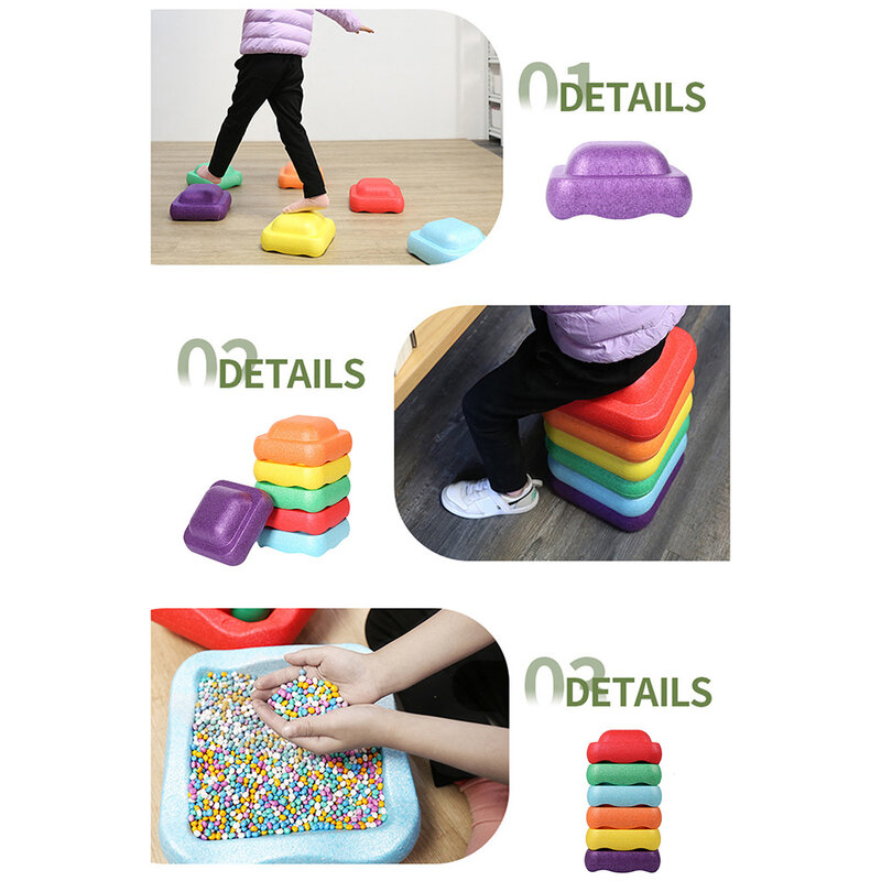 Pietra dell'equilibrio multicolore per il regalo sensoriale del giocattolo di passo di stabilità di promozione del bambino per il compleanno