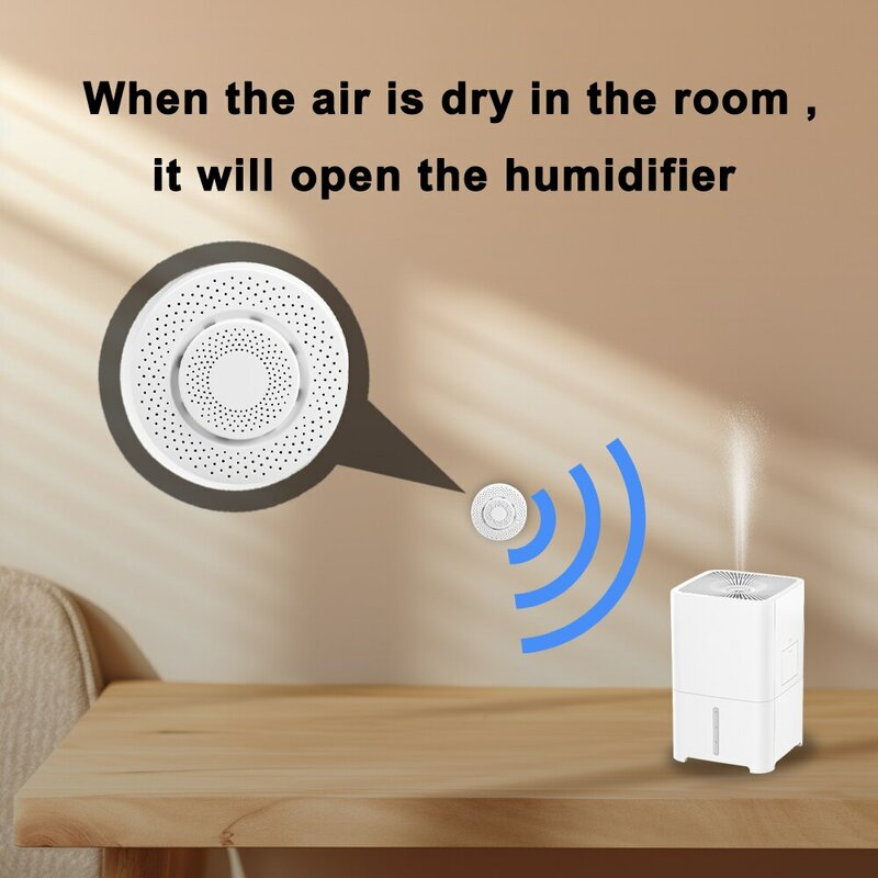 جهاز مراقبة جودة الهواء Tuya WiFi ، صندوق ذكي ، الفورمالديهايد ، VOC ، CO2 ، الغاز ، درجة الحرارة ، كاشف الرطوبة ، المستشعر ، المنزل ، رابط المشهد