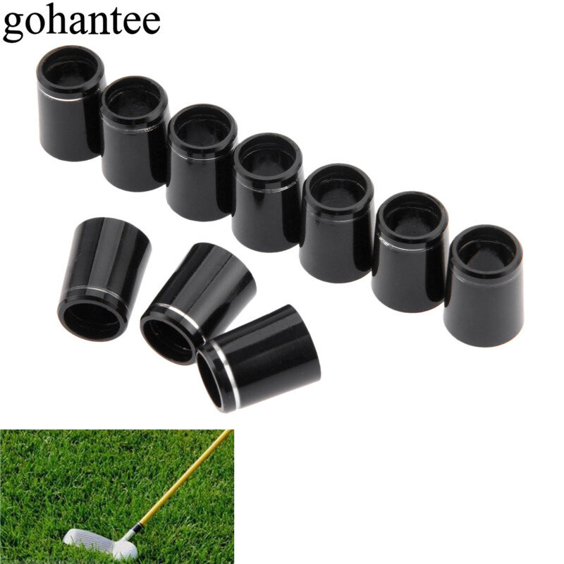 Gohantee 10 sztuk/partia Golf Club Ferrules dla 0.370 Cal końcówki żelazka wał 9.3*16*13.6mm Golf akcesoria rękaw Ferrule zamienniki