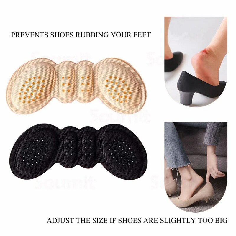 Women  for Shoes High Heel Size Heels Pads Pain Relief Silicone Inserts	Feet Reduce Shoe Filler	Cushion	Padding Lining Insoles