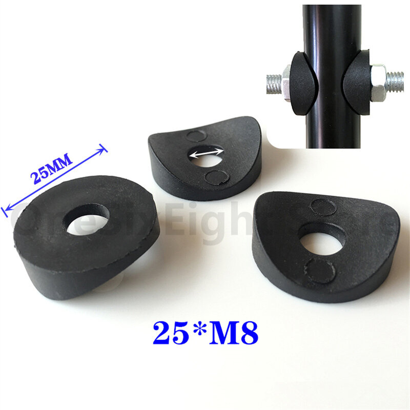 Black Plastic Round Washer Hole Plug, Junta de Proteção, Dust Seal, End Cover Caps para Pipe Bolt Móveis, 16x6mm, 25x8mm