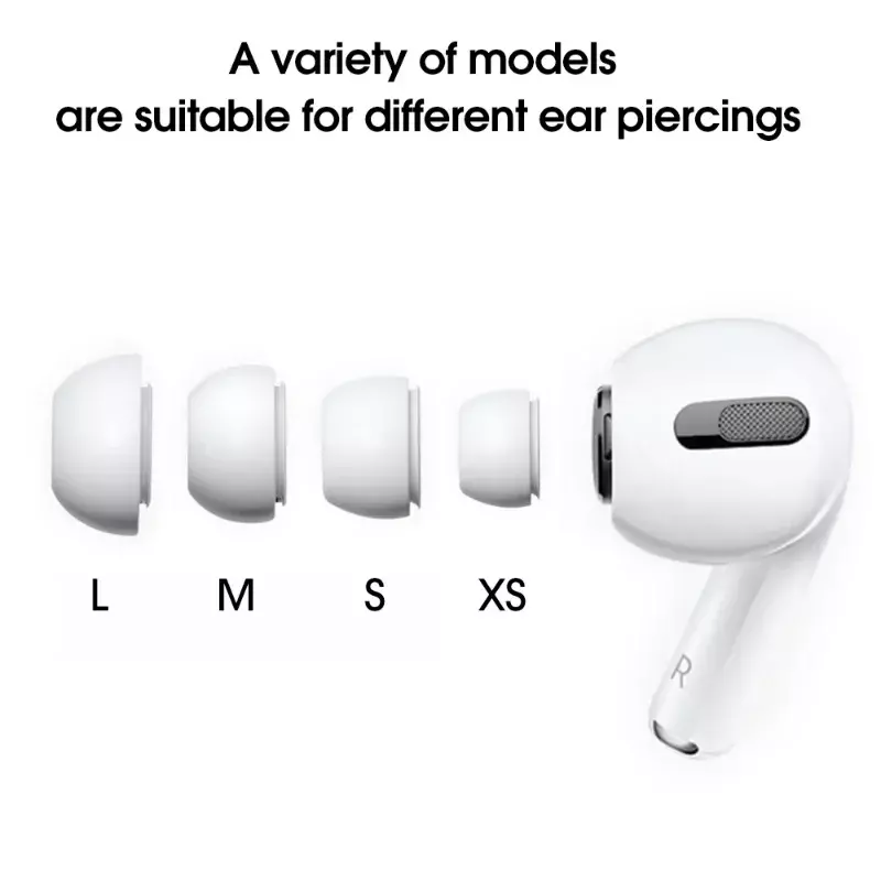 Soft Silicone Capa Protetora Earbuds, Ear Tips for Airpods Pro 1/2 Gen, Ear-Pads for Air Pods Pro 2, Fone de ouvido Acessórios
