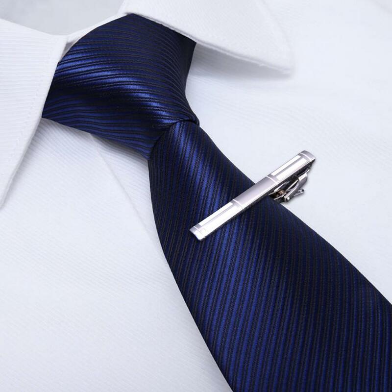 Wear-resistant  Delicate Reusable Smooth Surface Tie Clamp Accessory Tie Clip Stable   for Husband
