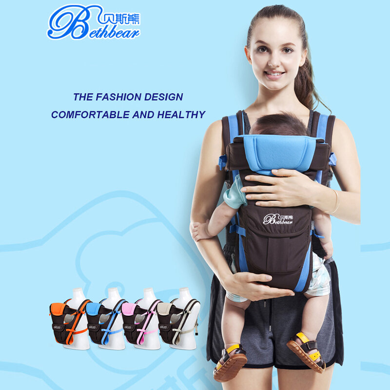 1-31 M nosidełko dla dziecka niemowlę plecak na ramię przewoźnik przód Carry 4 w 1 popularny nosidełko dla niemowlaka oddychający pokrowiec dla dziecka kangur