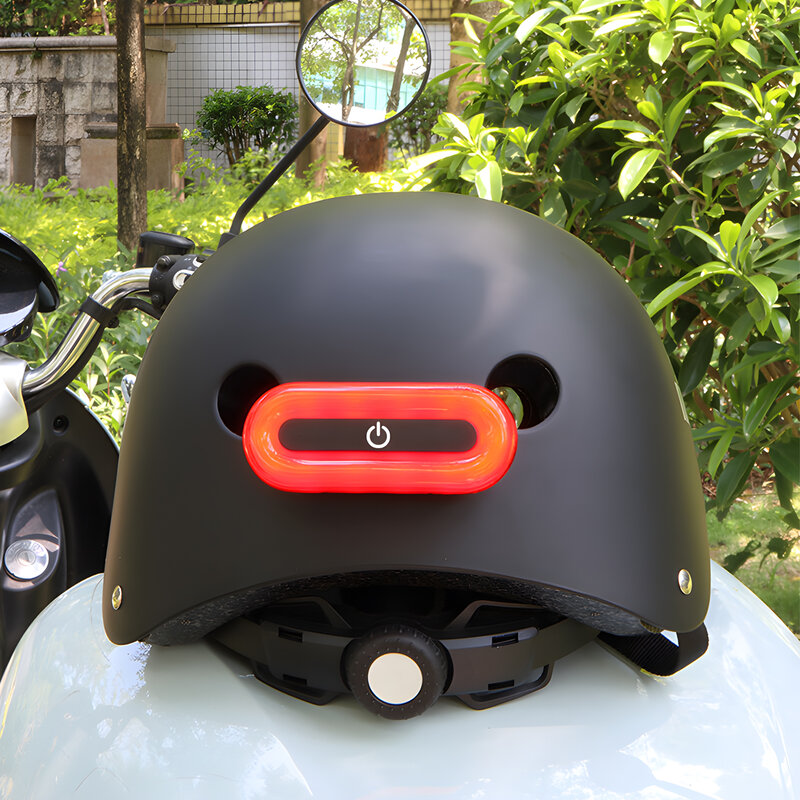 Luz Led trasera de seguridad para casco de Moto, recargable, accesorios para Moto