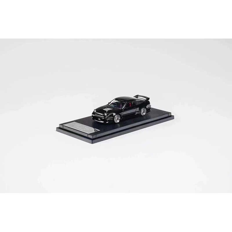 PreSale MT 1:64 S13 Silvia 180SX Type X Metallic Black Diecast Diorama Car Model Collection Miniature Toys MicroTurbo