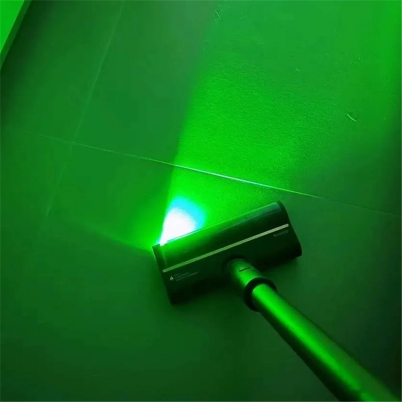 كاشف الغبار الفراغي مع مرفق ضوء LED ، ملحقات رأس المكنسة الكهربائية ، الضوء الأخضر