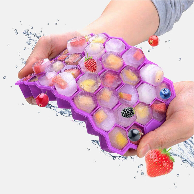 Silicone Ice Cube Mold com tampas, Bandejas de grande capacidade, comestível, reutilizável, sem BPA, 148, 4 pcs, 2 pcs, 1pc