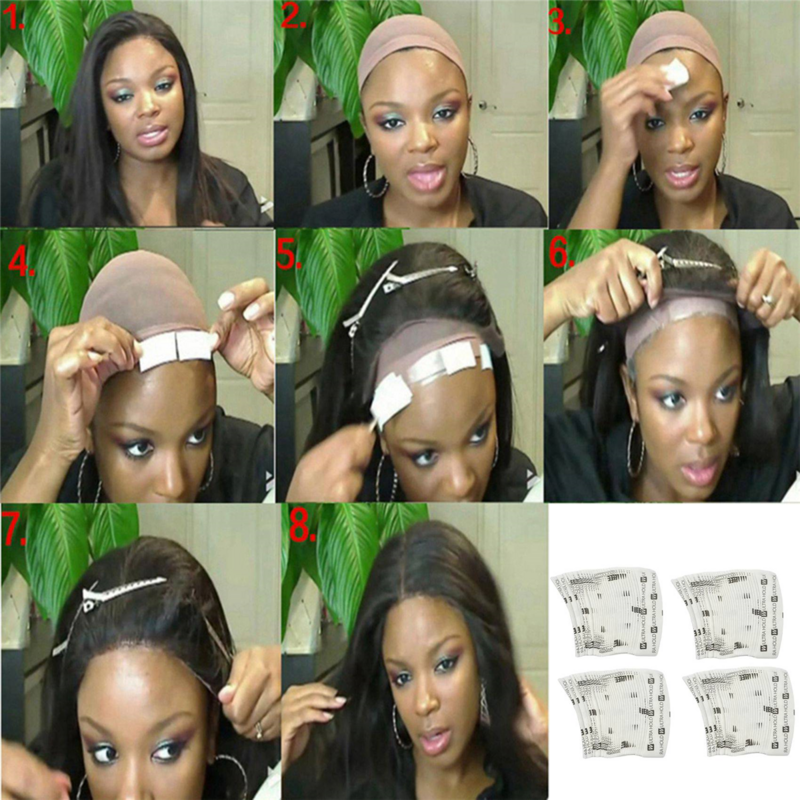 144Pc/Lot Uultra Huld Wig Tape Double Adhesive Hair Extension Tape Strips Waterproof for Toupee/Lace Front Wigs Film
