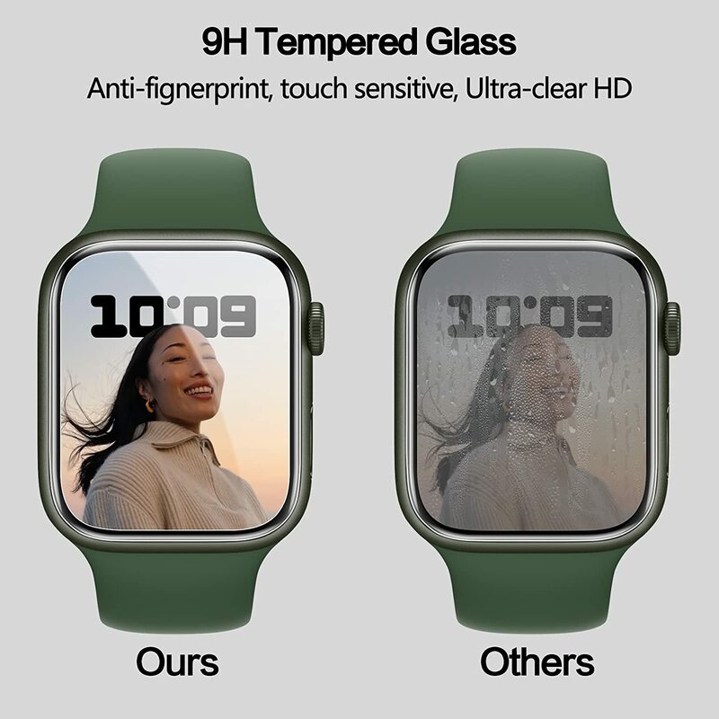 Película protetora transparente para Apple Watch, Screen Protector, Hydrogel Film, iWatch Series, 8, 7, SE, 5, 4, 6, 9, 45mm, 41mm, 44mm, 40 milímetros, 42 milímetros, 38 milímetros