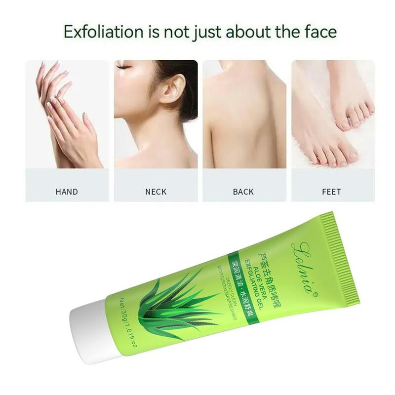 Exfoliating Aloe Vera Gel Deep Cleansing Exfoliant Rub Exfoliants Scrub Exfoliation Exfoliator Mud Face Body Gentle Q9o3