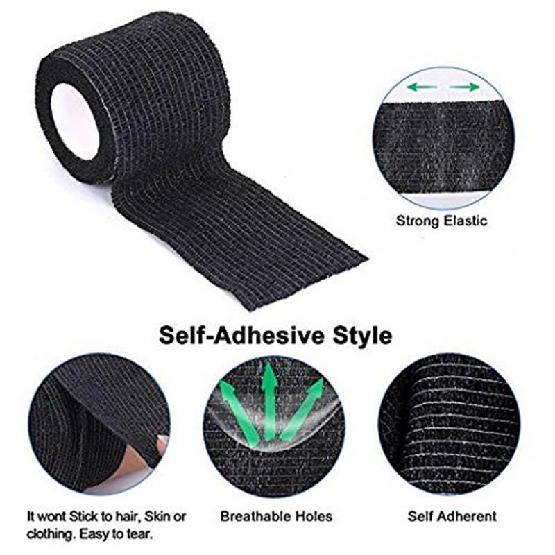 黒の粘着テープ,包帯,滑り止め,運動,不織布,使い捨て防水