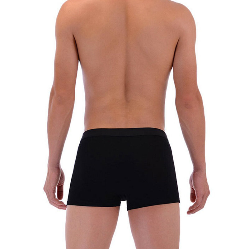 4Pcs/Lot Men's Bamboo Boxer Briefs Underpants Underwear Boxershorts Breathable Hombre Hole Sexy Shorts Lingerie Mesh Panties