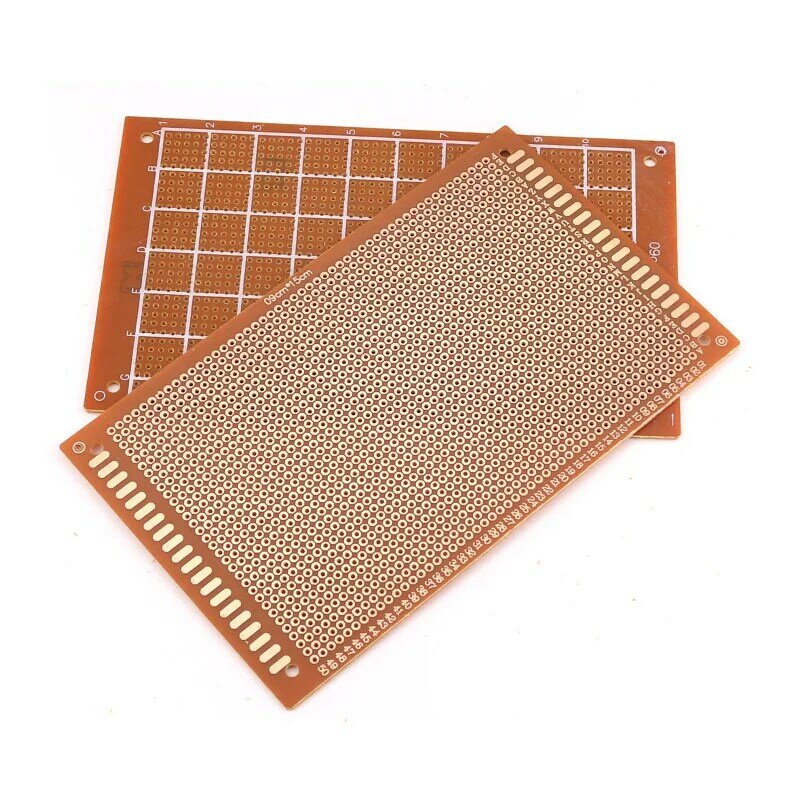 Único lado Protótipo PCB Universal Board, Experimental Bakelite Copper Plate, Circuit Board, Amarelo, 9x15, 9x15cm, 5pcs