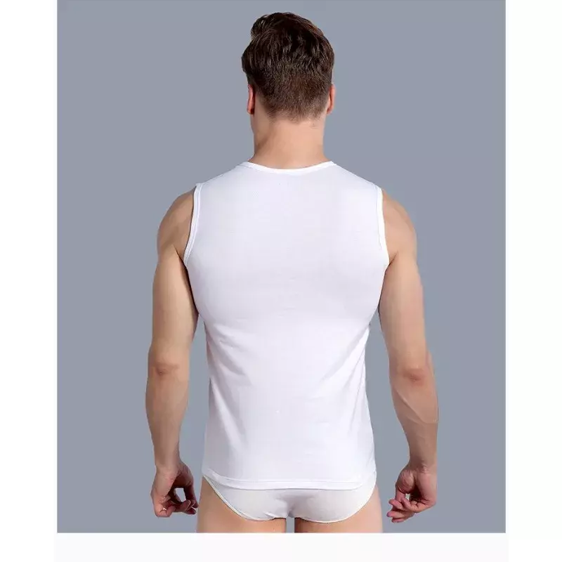Effen Effen Gymkleding Verkoop Mouwloze O-hals Ondershirts Innerlijke Hot Top Shirt Fitness Tank Heren Vest Muscle Sweatshirt Gelaagdheid