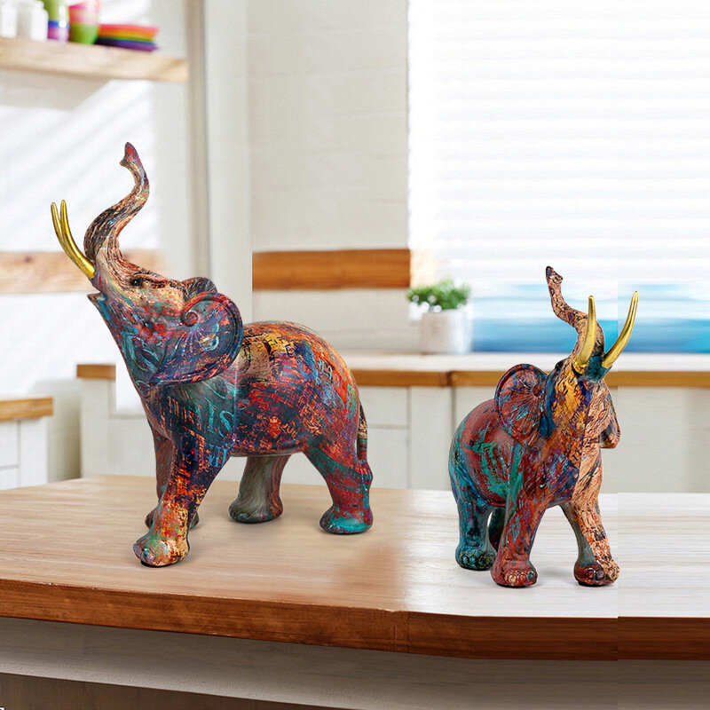 Aksesori rumah gajah Amerika ornamen dekorasi meja kantor ruang tamu