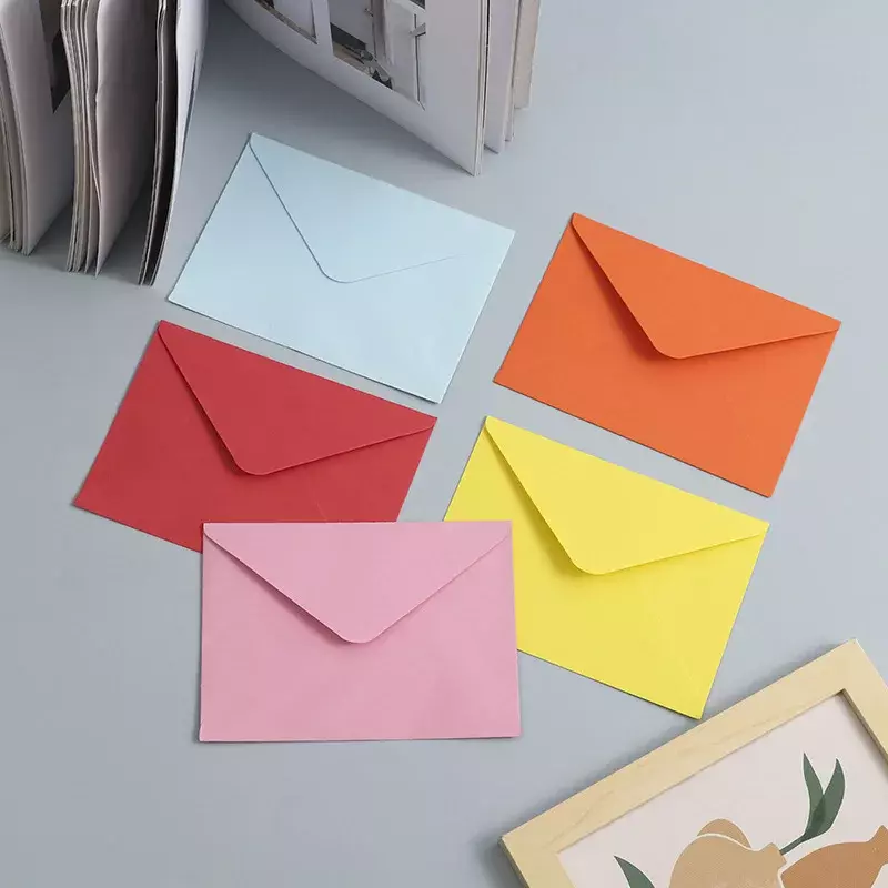 10PCS Solid Color Envelopes 16*11.5cm Black/White/Pink/Red Paper Envelopes Gift Envelopes Festival Gift for Friends