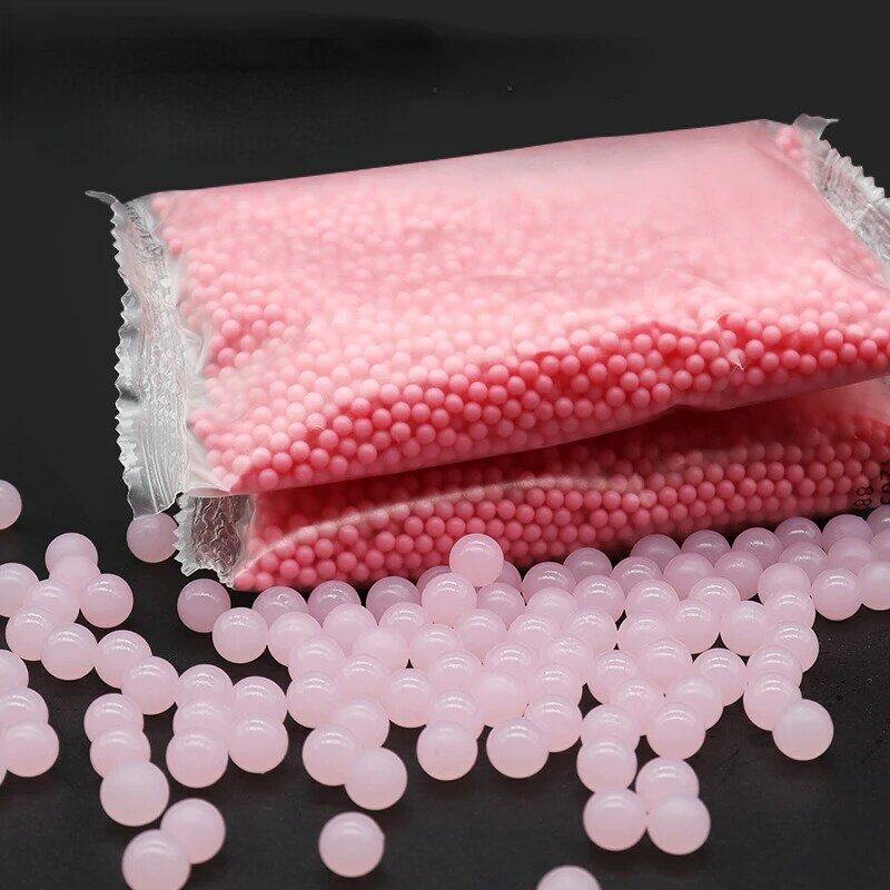 Bolas de Gel transparentes para fregar, bolas de cebos de agua dura y resistente, color rosa, 7mm-8mm, 3 paquetes